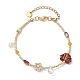Bracelet en perles de verre et de perles en plastique pour femmes BJEW-JB09687-1