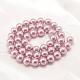Chapelets de perles rondes en coquille&nbsp;BSHE-L011-8mm-A001-3