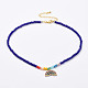 Glass Beads Pendants Necklaces NJEW-JN02562-01-1