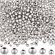 Beebeecraft 1200 pièces 3 style 304 perles en acier inoxydable STAS-BBC0003-60P-1