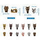 24個12スタイルチベットスタイルアロイビーズ  竜の頭  ミックスカラー  2個/スタイル FIND-TA0001-32-4