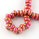 Rondelle ab-Farbe handgemachtes Porzellan Perlen PORC-R042-B06-2