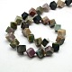 Cube Natural Indian Agate Beads Strands G-P063-91-2