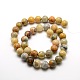 Round Natural Crazy Agate Beads Strands G-P058D-01-1