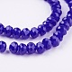 Faceted Solid Color Glass Rondelle Bead Strands GLAA-Q044-4mm-22-3