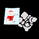 炭素鋼カッティングダイステンシル  DIYスクラップブッキング/フォトアルバム用  装飾的なエンボス印刷紙のカード  クリスマス  クマ  マットプラチナカラー  9.4x10.6cm DIY-F032-67-6