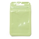 長方形のプラスチック陰陽ジップロックバッグ  再封可能な包装袋  セルフシールバッグ  薄緑  10x6x0.02cm  片側の厚さ：2.5ミル（0.065mm） ABAG-A007-02A-04-1
