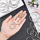 BENECREAT 28Pcs 4 Style Alloy Linking Rings FIND-BC0003-33-3