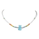 3 collier de perles en acrylique en forme d'ours. NJEW-JN04632-4