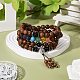 Natural Wood Beads Wrap Bracelets BJEW-JB07022-03-2