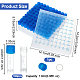 Olycraft 100 個プラスチック冷凍チューブ  試験チューブ  ビーズの容器  スクリューキャップ付き  ブルー  13.5x46mm  容量：1.8ml（0.06fl.oz） CON-OC0001-57-2