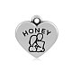 Coeur avec mot miel 316 pendentifs chirurgicaux en acier inoxydable STAS-I061-157-1