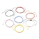 Регулируемые нейлоновые шнур плетеный браслеты из бисера BJEW-JB05625-1