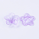 Perles de fleurs en acrylique transparentes d'orchidées moyennes X-TACR-514-5-1