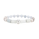 4Pcs 4 Style Natural & Synthetic Mixed Gemstone & 304 Stainless Steel Beaded Stretch Bracelets Set for Women BJEW-JB09116-2