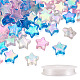 Beadthoven 480pcs 3 couleurs étoiles perles acryliques transparentes DIY-BT0001-17-3