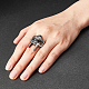 Superfindings anillo de dedo con máscara gótica anillo de acero de titanio anillo de plata personalizado para hombres y mujeres anillo de dedo punk vintage para accesorios de disfraz de cosplay RJEW-WH0001-12A-5