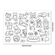 PH PandaHall Decorative Clear Stamps Plastic Stamps Animal Cat Dog Silicone Stamp Film Frame Transparent Seal Stamps for Gift Photo Album Invitation Card Making Scrapbooking Postcard Decor DIY-WH0167-57-0216-2