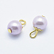 Iron Glass Pearl Charms HY-K005-01-2