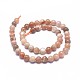 Chapelets de perles de sunstone naturelle naturelles G-I249-B03-02-2