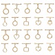 10Pcs 10 Styles Rack Plating Brass Toggle Clasps KK-CJ0002-04-1