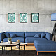 Superdant bohemien stampe su tela senza cornice motivo geometrico decorazione della parete minimalista astratto moderno neutro verde stampe d'arte da parete per soggiorno camera da letto 6 pezzi AJEW-WH0173-139-3
