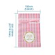 プラスチックキャンディーバッグ  巾着袋  縞模様の長方形  ピンク  220~230x150x0.3mm ABAG-TA0001-16C-10