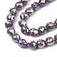 Chapelets de perles en verre opaque de couleur unie EGLA-N002-26-A08-3