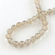 Round Natural Grey Agate Beads Strands G-R326-6mm-01-2