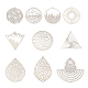 Fashewelry 40 pz 10 stile 201 ciondoli in filigrana di acciaio inossidabile STAS-FW0001-26-1