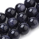 Synthetic Blue Goldstone Beads Strands G-S259-41-4mm-1