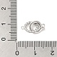 925 застежка из стерлингового серебра с родиевым покрытием STER-G038-06P-3