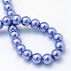 Backen gemalt pearlized Glasperlen runden Perle Stränge HY-Q003-12mm-09-4