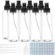 BENECREAT 8 Pack 200ml Clear Fine Mist Spray Bottles with Black Atomiser Sprays Empty Plastic Travel Bottle Set with 10pcs 3ml Droppers TOOL-BC0008-66-1