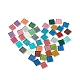 Quadrat mit Glitzerpulver Mosaikfliesen Glascabochons DIY-P045-04B-2