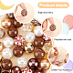 PandaHall Elite 1 Set Mixed Style Acrylic Round Beads Sets SACR-PH0001-52K-4