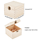 9セクション木箱収納  正方形  バリーウッド  12.25x11.45x9.5cm  容量：10ミリリットル WOOD-WH0103-41-2