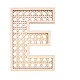 Hohle 3D-Buchstaben-Wandaufkleber aus Holz HJEW-WH0043-57E-1