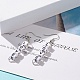 Acrylic Cube Love Letter Beaded Dangle Earrings EJEW-JE04832-2