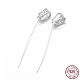 Rhodium Plated 925 Sterling Silver Pinch Bails STER-L055-18P-1