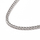 Collar de cadenas de trigo de plata de ley 925 chapada en rodio para mujer STER-I021-02A-P-2