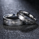 Los regalos del día de san valentín grabaron tú y yo anillos de pareja de acero de titanio para hombres RJEW-BB16362-7-4