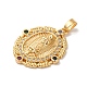 Латунные микро проложить кубического циркония подвески KK-M294-06G-01-2