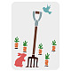 FINGERINSPIRE Farm Bunny Painting Stencil Garden Fork Stencil 29.7x21cm Large Reusable Rabbit Carrot Stencil Bird Drawing Stencil Craft Stencil for Pastoral Scenery Spring Easter Home Decoration DIY-WH0202-416-1