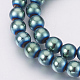 Electroplate Non-Magnetic Synthetic Hematite Beads Strands G-F585-C06-8mm-1