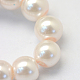 Backen gemalt pearlized Glasperlen runden Perle Stränge HY-Q003-12mm-41-3
