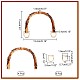 Bogenförmige Taschengriffe aus Kunststoffimitat aus Bambus FIND-WH0111-303A-2