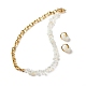 Ensemble de bijoux en perles d'opalite synthétique SJEW-JS01223-08-1