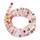 Brins de perles de quartz hématoïde rouge naturel/quartz ferrugineux G-K245-B07-01-2