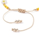 Set di braccialetti di perline intrecciati a cubo acrilico con parole d'amore BJEW-TA00068-7